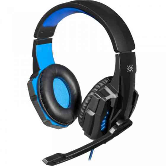 Игровые наушники Defender Warhead G-390 LED (Black-blue) Винница