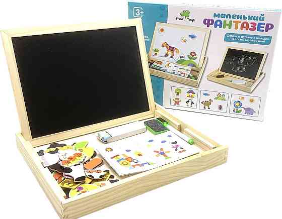 Дерев'яна іграшка Tree Toys Маленький фантазер із магнітною мозаїкою (MD 2083 C) Чернігів