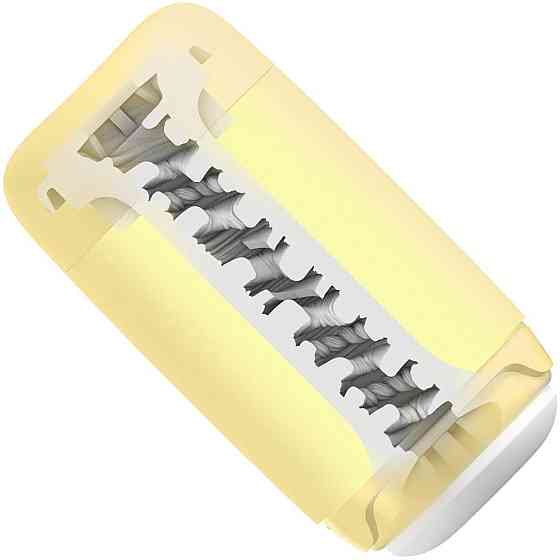Мастурбатор TENGA PUFFY Custard Yellow, ультрамягкий материал, многоразовый, сквозной Sex Aura Киев