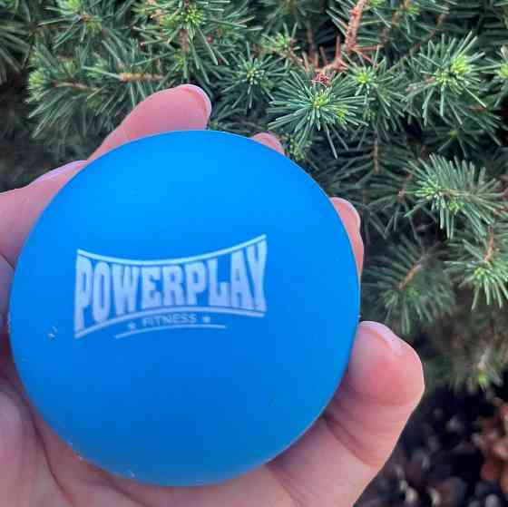 Силиконовый массажный мяч PowerPlay универсален для физкультуры, реабилитации и релаксации Киев