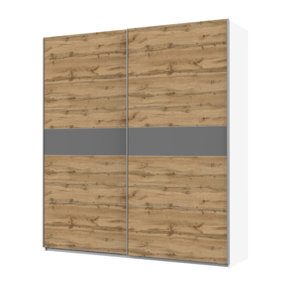 Шкаф-купе двухдверный Doros G-Caiser 220х60х240 см Белый/Тахо/Графит (DRS-011010) Львов