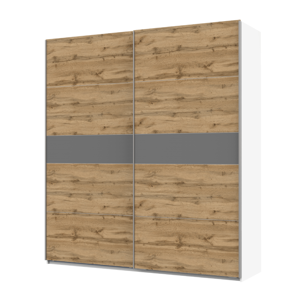 Шкаф-купе двухдверный Doros G-Caiser 220х60х240 см Белый/Тахо/Графит (DRS-011010) Львов - изображение 3