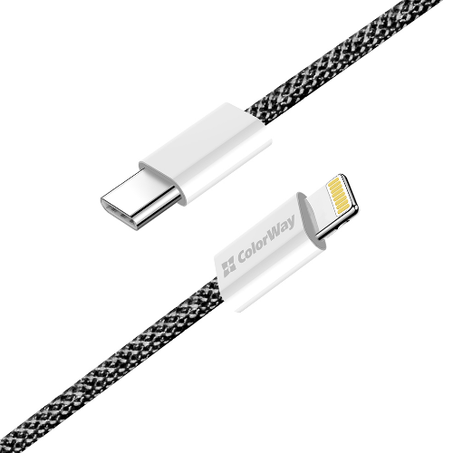 Кабель USB PD Type-C/Lightning ColorWay CW-CBPDCL061-BK 27W 1м чорний Житомир