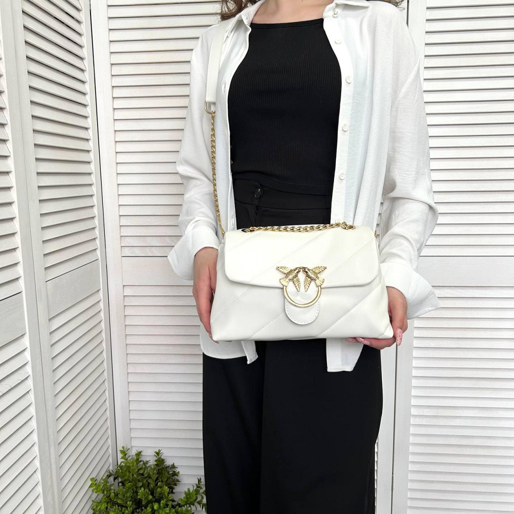 Брендова жіноча сумка. Жіноча біла сумка маленька через плече. 873 Київ - фото 8