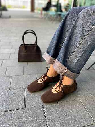 SEE SEVEN Балетки жіночі SEE SEVEN 1770 шоколадні (весна-осінь, замша натуральна) (5848) Коломия