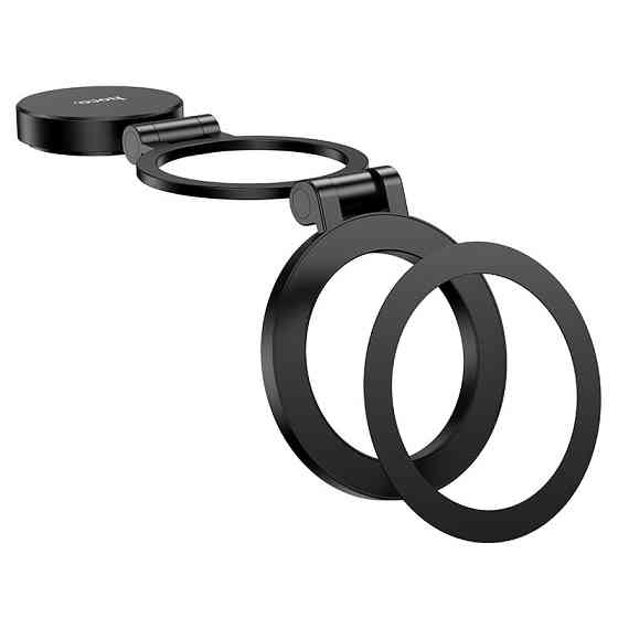 Автотримач для телефона HOCO H98 Rider folding Ring Magnetic Car holder(center console) Black Ковель