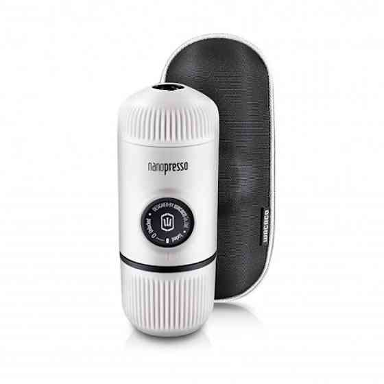 Эспрессо-кофеварка Wacaco Nanopresso 18 бар 80мл с чехлом Белый Винница