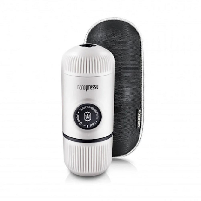 Эспрессо-кофеварка Wacaco Nanopresso 18 бар 80мл с чехлом Белый Винница - изображение 1