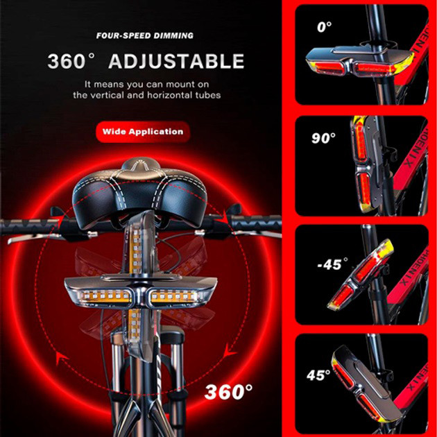 Велоліхтар на багажник, Ліхтар для нічної їзди, Відбивач світла на велосипед, Задній стоп велосипед TR-92 Львів - фото 6