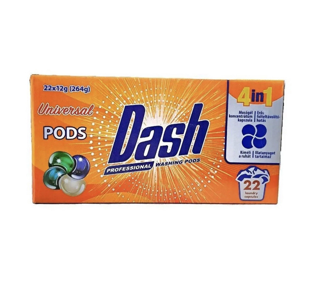 Капсули для прання універсальні Dash 4in1 22 шт Виноградов - изображение 1