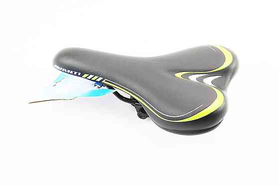 Сидіння MTB 265x155мм, чорно-зелене AVY-6628 Київ