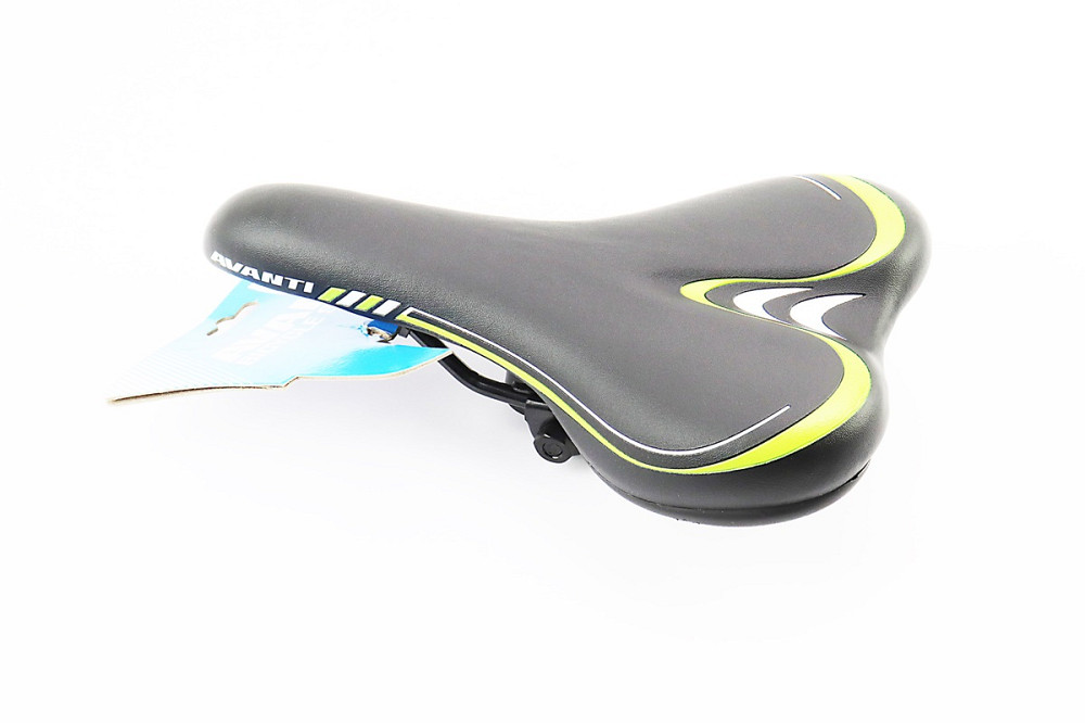 Сидіння MTB 265x155мм, чорно-зелене AVY-6628 Київ - фото 1