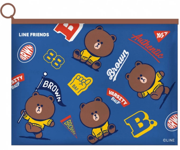 Папка-конверт з бігунком А4 "Yes" Line Friends пластик, 492091, шт Київ - фото 1