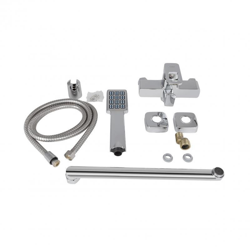 Змішувач для ванни Lidz Wawel 005 з душовим гарнітуром Chrome Київ - фото 7