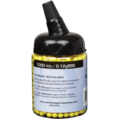 Страйкбольні кульки ASG Standard Yellow 6мм 0,12г 1000шт (14148) Вінниця - фото 1