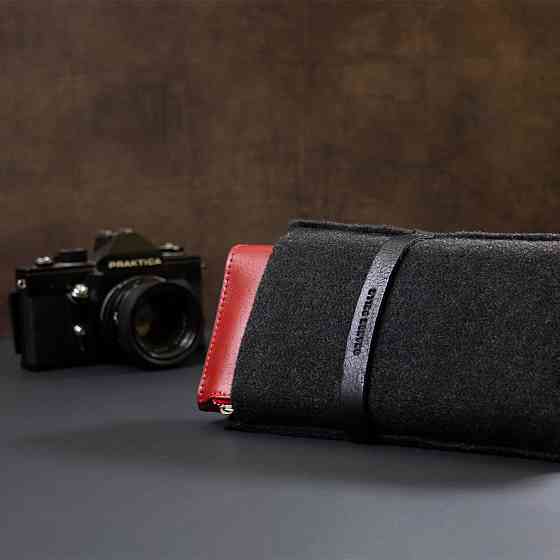 Жіночий місткий гаманець Червоний (GRANDE PELLE) Київ