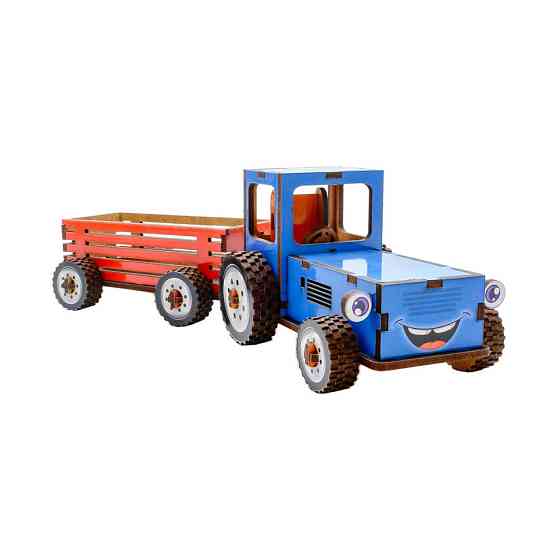 Дитячий дерев'яний 3D конструктор "Трактор" Puz-00933, 69 деталей Вінниця