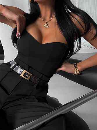 Жіночий базовий брючний костюм двійка: корсет і штани костюмка Одеса