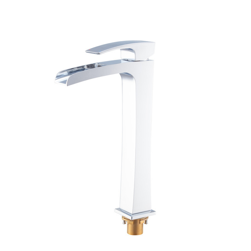 Высокий смеситель для умывальника Koer KB-15007-01 с водопадным изливом, хром (KR3448) Харьков - изображение 5