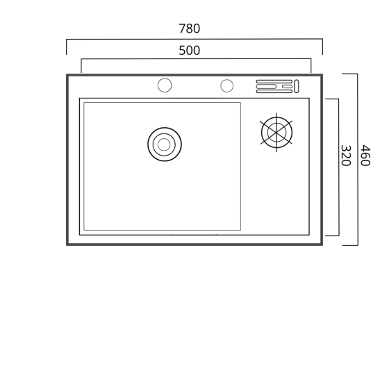 PLATINUM Кухонна мийка чорна PVD 78*46 Platinum Handmade Киев