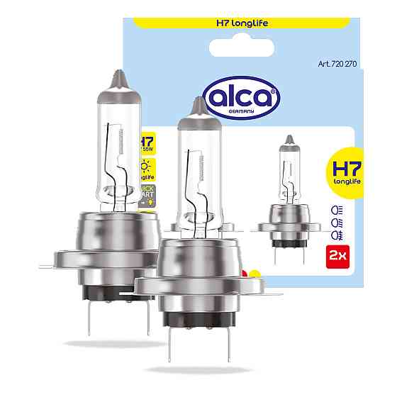 Автомобільна лампа галогенова (2шт) H7 12В 55Вт Alca, 720270 Киев