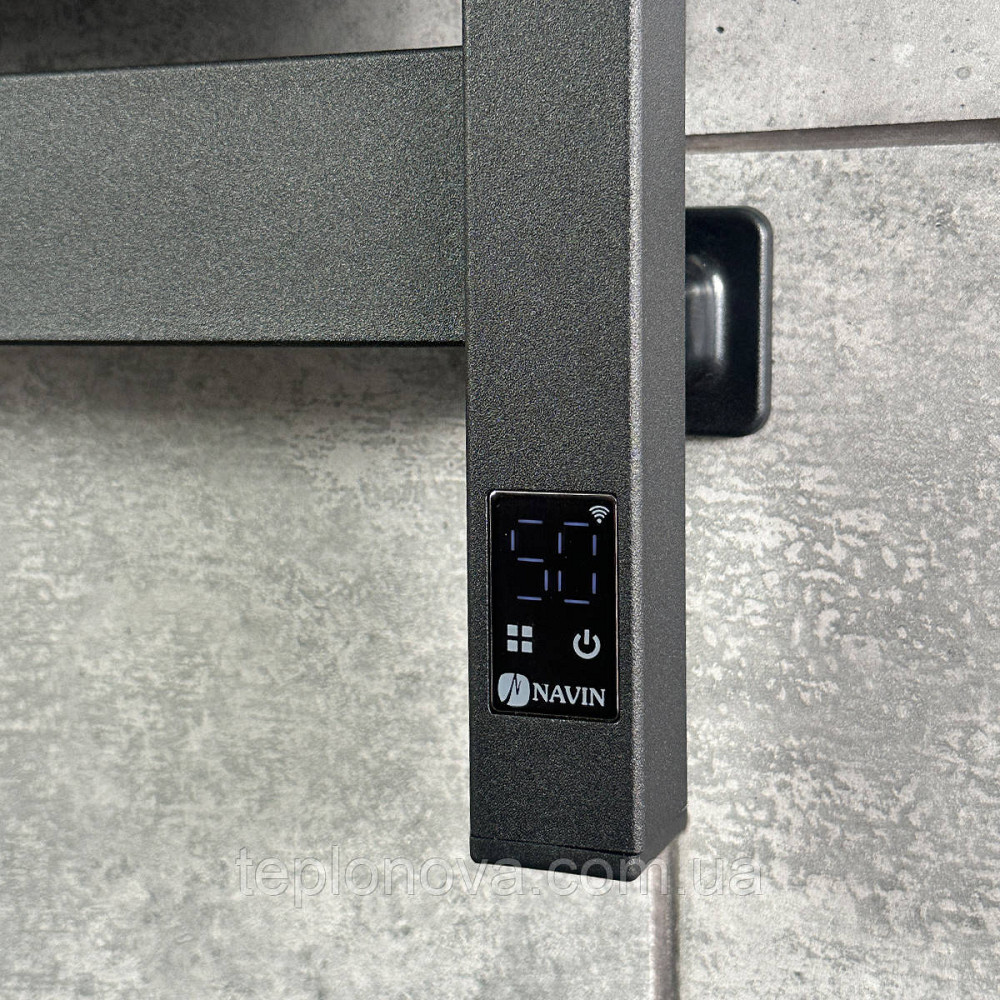 Електрична сушарка для рушників NAVIN Largo 1100х500 Sensor з Wi-Fi, широкий лівобічний, чорний муар Чернівці - фото 5
