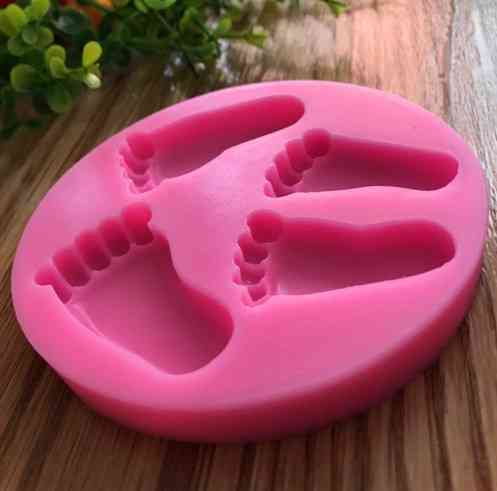 Молд силиконовый Детские ножки 95 мм розовый Киев