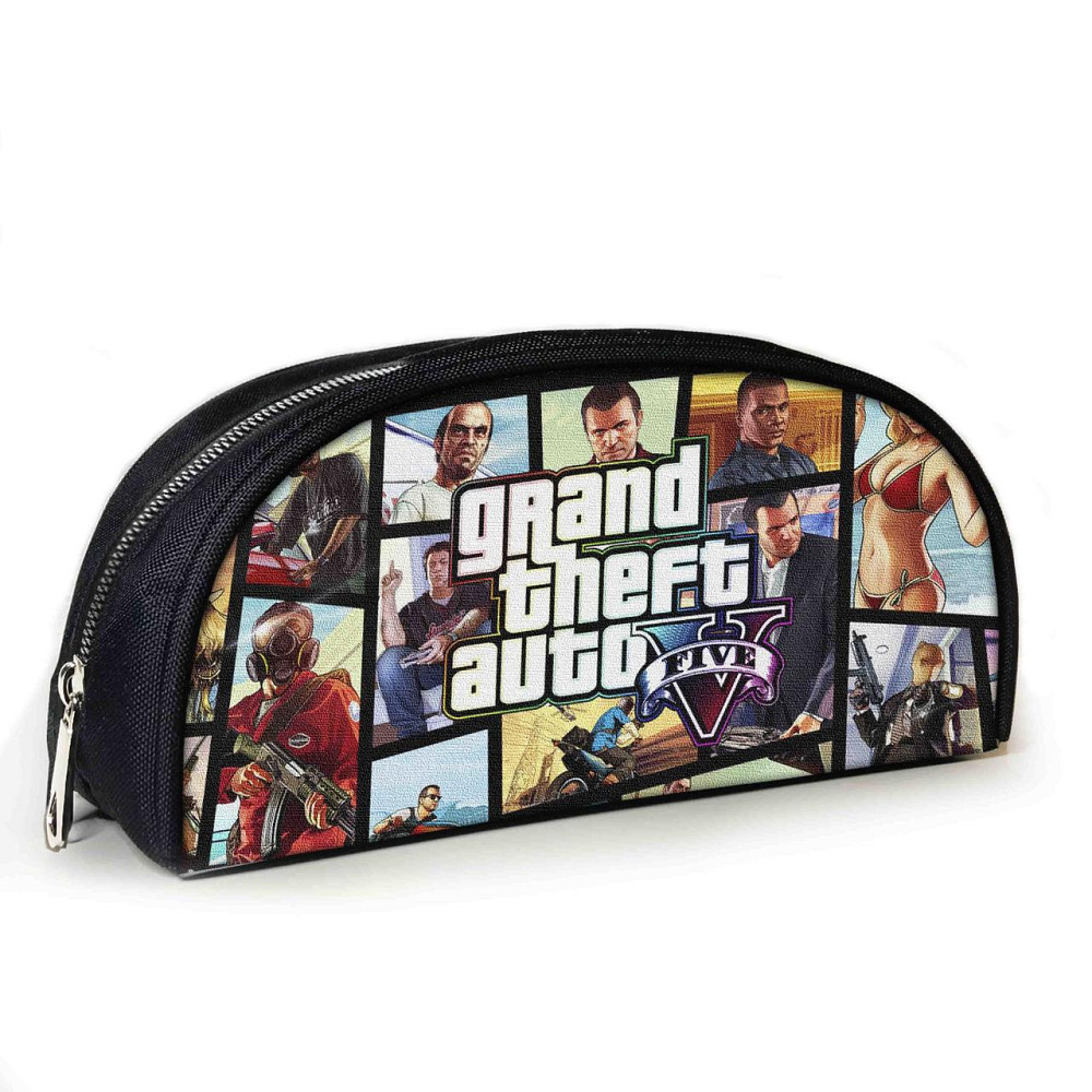 Пенал шкільний GTA/Grand Theft Auto 23х10х8 см з принтом для хлопчика (02804) Київ - фото 1