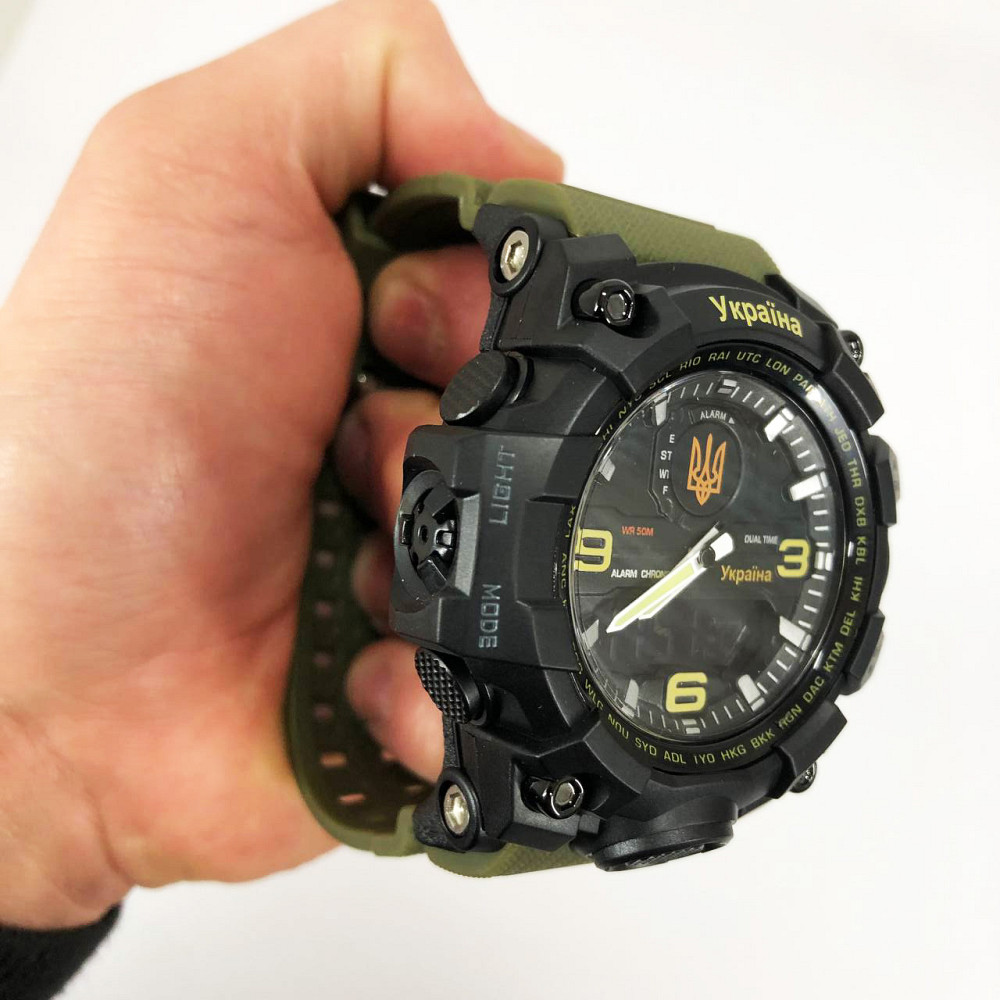 Оригінальні спортивні годинники SKMEI 6851/1586AG, Чоловічі годинники для риболовлі ZO-88 Львів - фото 1