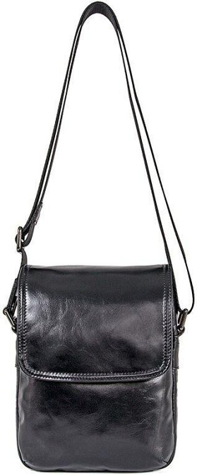 Сумка чоловіча Vintage 14470 шкіряна Чорна Київ - фото 1