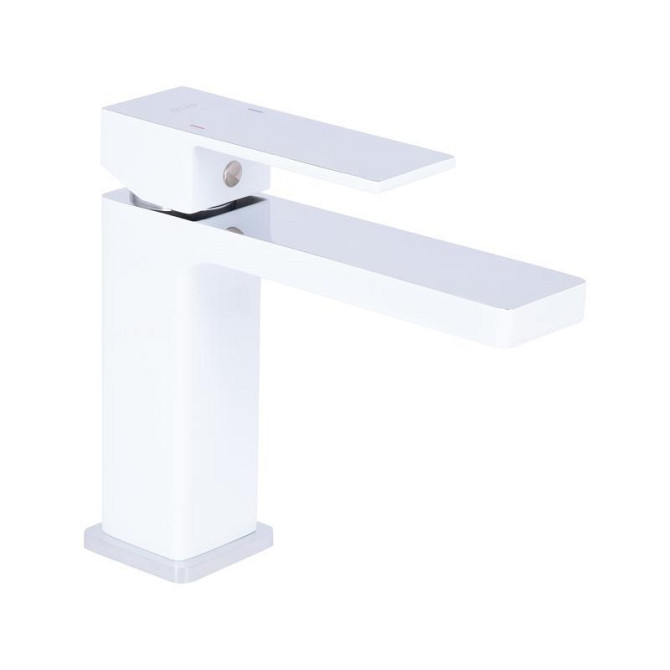 Змішувач для раковини Qtap Gemini QTGEM270CRW45675 (k35), одноважільний, низький, Chrome/White Харків - фото 1