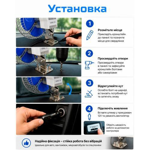 Вентилятор металевий 8" ВН.12.805/HF-305 12 В Харків - фото 14
