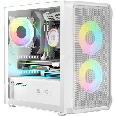 Корпус Logic concept PORTOS MESH+GLASS ARGB fans 3x120mm WHITE (AM-PORTOS-20-0000000-0002) Винница - изображение 1
