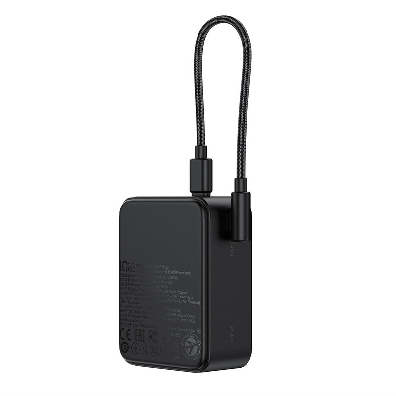 Павербанк 10000 mAh ACEFAST M28 22.5W швидка зарядка кабель у комплекті чорний power bank повербанк Одеса - фото 6