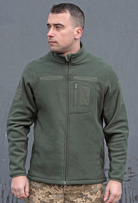 Чоловіча тактична кофта Оліфліс 460 г/м2 Олива XL Київ - фото 1