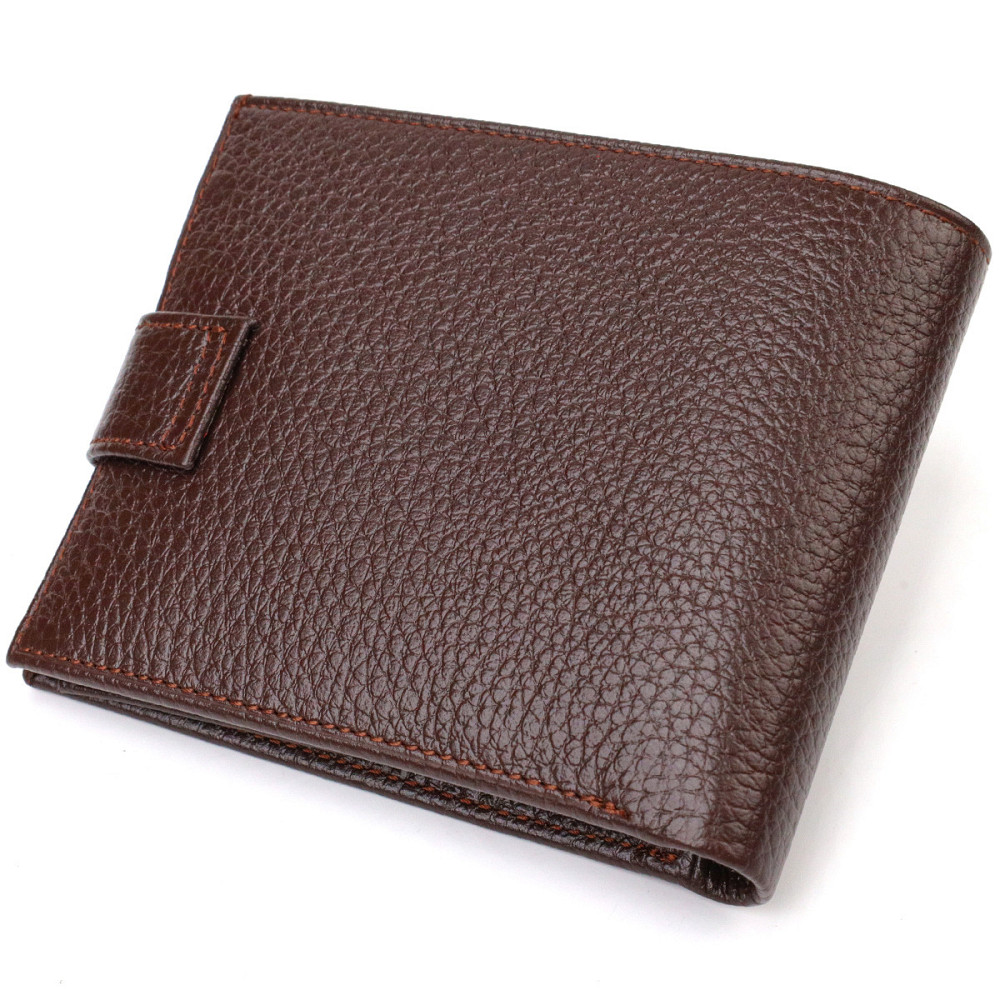 Практичний горизонтальний гаманець для чоловіків із натуральної шкіри флотар CANPELLINI 21886 Коричневий Київ - фото 2