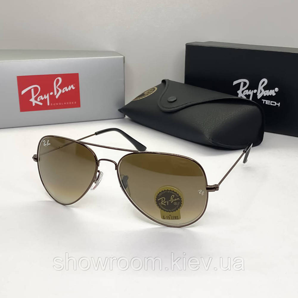 Чоловічі сонцезахисні окуляри RAY BAN aviator (2914) Київ - фото 1