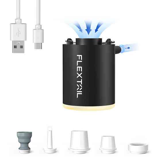 Насос-фонарь кемпинговый Flextail Tiny Pump Х, черный с вакуумными пакетами 2 шт (50х70) Киев