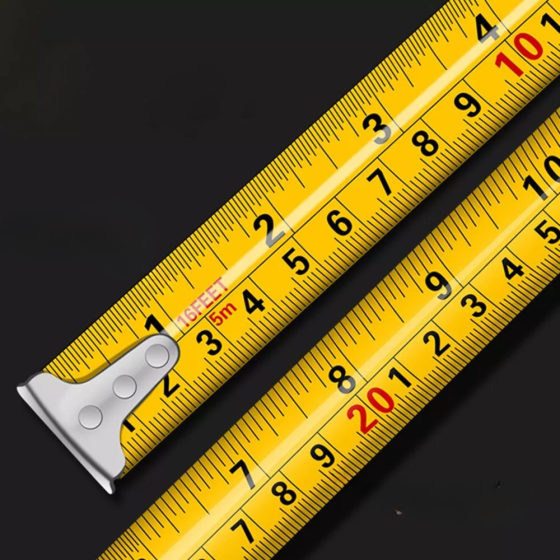 Рулетка будівельна вимірювальна 3м, протиударна подвійна з метричною і дюймовою системою, прогумована Кам'янець-Подільський