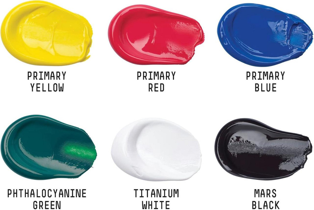 Набір акрилових фарб Liquitex Basics 6 x 22 мл універсальні стійкі сатинові Київ - фото 2