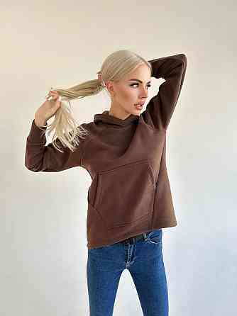 Худі вільного крою з капюшоном "Sky" оптом | Норма | Розпродаж моделі Шоколадний, 46-48 Київ