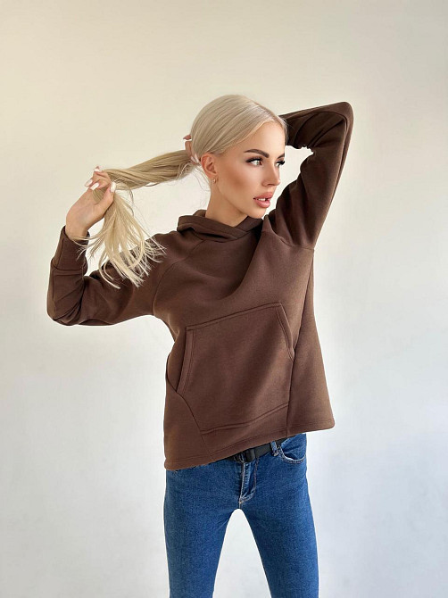 Худи свободного кроя с капюшоном 