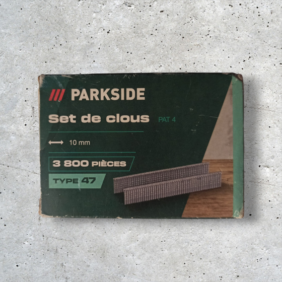 Набор скоб для Parkside Set de clous 3800 шт тип 47 серый Киев