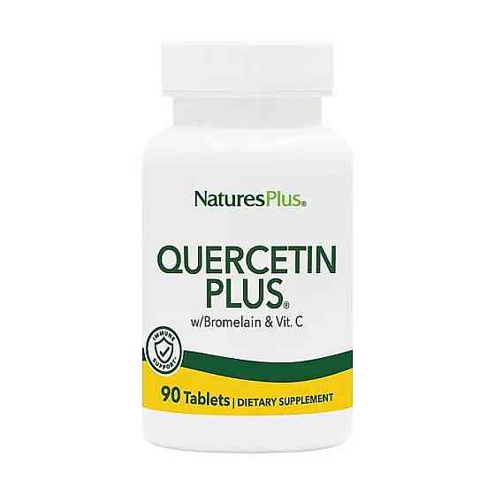 Кверцетин з бромелаїном та вітаміном C Nature's Plus Quercetin Plus 90 таблеток Луцьк