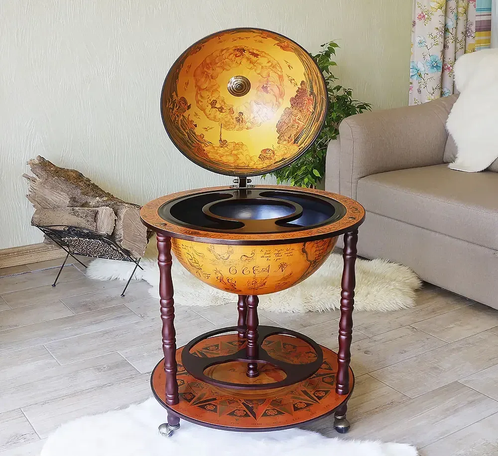 Глобус напольный бар с картой миграции людей коричневый сфера 42 см Гранд Презент mastersem Киев - изображение 2