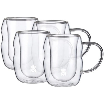 Набір чашок MasterPro Mixology з подвійними стінками 50 мл, 4 шт (BGMP-20209) Вінниця - фото 1