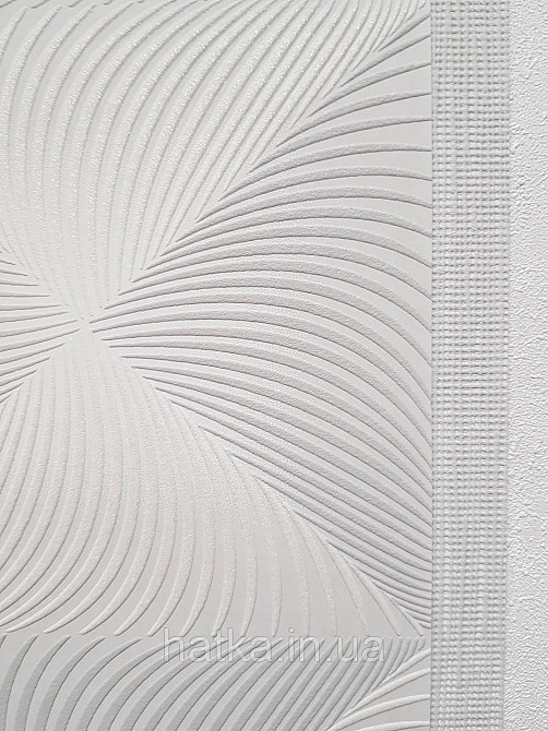 Шпалери вінілові на флізеліні Sintra Simmetria геометрія фігури ромби смуги 3д білі сірі срібло 524718 Київ - фото 3