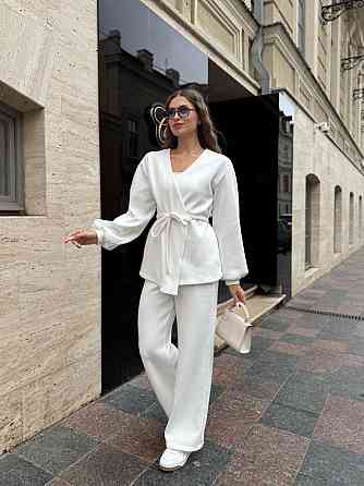 Женский теплый базовый костюм двойка из турецкой ангоры вязки Одесса