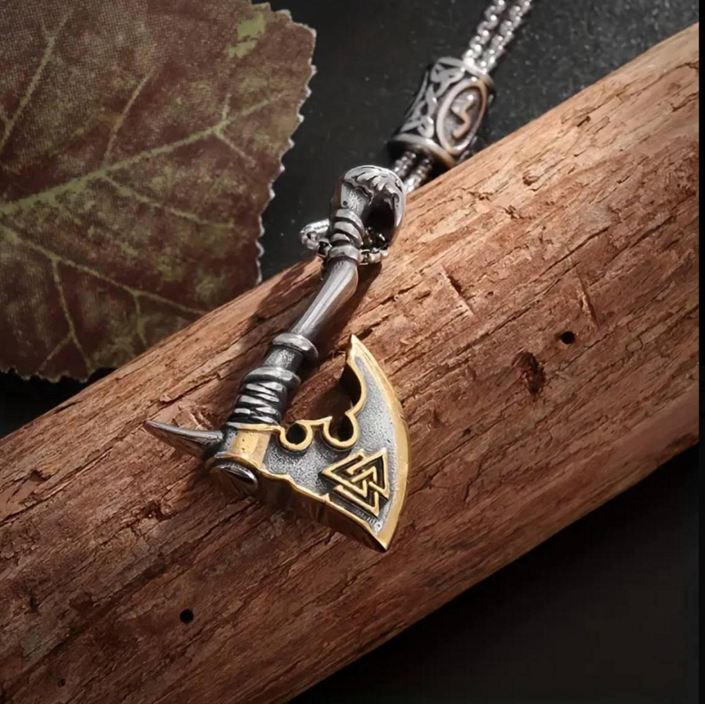 Підвіска сокира з руною Валькнут – скандинавський амулет Київ - фото 4