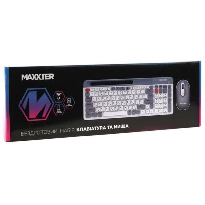 Комплект Maxxter KMS-WCM-03G-UA Wireless Gray/White (KMS-WCM-03G-UA) Вінниця - фото 5